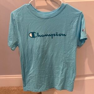 Champion Sky Blue Tee with Logo